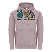 Vintage Zinc Peace love raccoon Vintage Hoodie - LillyAllenDesigns