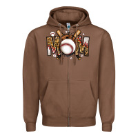 Chestnut baseball mom Zipper Hoodie - Jasminsmagicworld