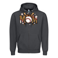 Smoke baseball mom Zipper Hoodie - Jasminsmagicworld