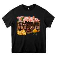 Black just a girl who loves pig olivia Heavy Core Tee - OliviaCreatesArt