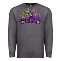 Charcoal Heather mardi gras truck Premium Sweatshirt - Jasminsmagicworld