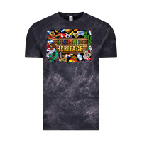 Cloud Black hispanic heritage flags Vintage Tee - BundleAndBundleShop