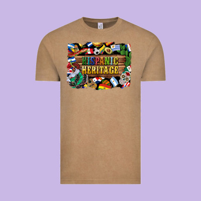 Hispanic Heritage Flags Vintage Tee Designed By Bundleandbundleshop