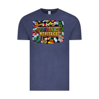 Vintage Denim hispanic heritage flags Vintage Tee - BundleAndBundleShop