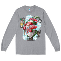 Heather Grey merry Christmas gnome Long Sleeve Tee - CowhideDigitalArt