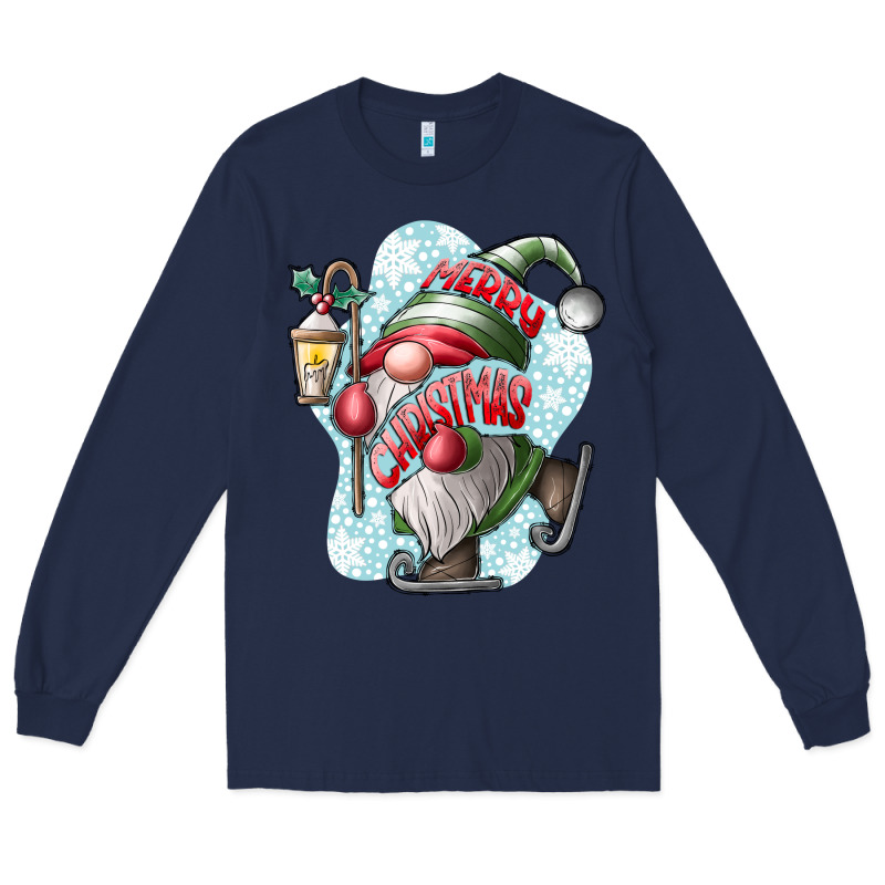 Merry Christmas Gnome Long Sleeve Tee by CowhideDigitalArt | Teevron