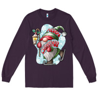 Plum merry Christmas gnome Long Sleeve Tee - CowhideDigitalArt