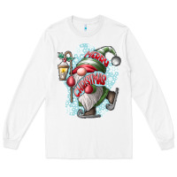 White merry Christmas gnome Long Sleeve Tee - CowhideDigitalArt