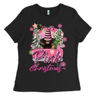 Pink Christmas Truck Gnome Ladies Tee | Teevron