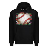 Black sports baseball background Premium Hoodie - Artiststas
