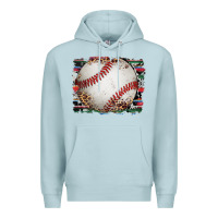 Blue Mist sports baseball background Premium Hoodie - Artiststas