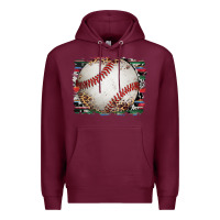 Burgundy sports baseball background Premium Hoodie - Artiststas