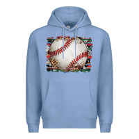 Colony Blue sports baseball background Premium Hoodie - Artiststas