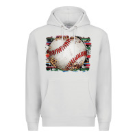 Dove Grey sports baseball background Premium Hoodie - Artiststas