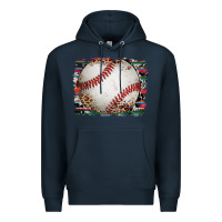 Navy sports baseball background Premium Hoodie - Artiststas