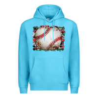 Ocean Blue sports baseball background Premium Hoodie - Artiststas