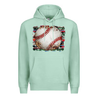 Seafoam sports baseball background Premium Hoodie - Artiststas