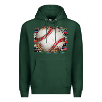 Sports Green sports baseball background Premium Hoodie - Artiststas