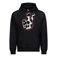 Black Black White Dalmatian Peace Sign Urban Hoodie - Jasminsmagicworld