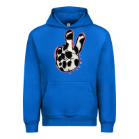 Cobalt Black White Dalmatian Peace Sign Urban Hoodie - Jasminsmagicworld
