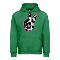 Emerald Black White Dalmatian Peace Sign Urban Hoodie - Jasminsmagicworld