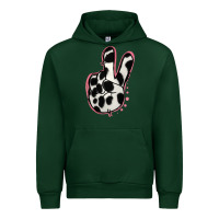 Forest Green Black White Dalmatian Peace Sign Urban Hoodie - Jasminsmagicworld