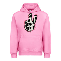 Fuchsia Pink Black White Dalmatian Peace Sign Urban Hoodie - Jasminsmagicworld