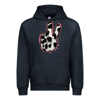 Navy Black White Dalmatian Peace Sign Urban Hoodie - Jasminsmagicworld