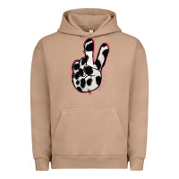 Pigment Burro Black White Dalmatian Peace Sign Urban Hoodie - Jasminsmagicworld