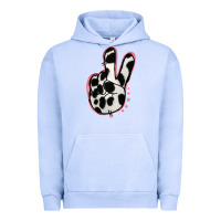 Pigment Grape Ice Black White Dalmatian Peace Sign Urban Hoodie - Jasminsmagicworld