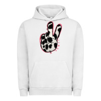 Pigment Lunar Rock Black White Dalmatian Peace Sign Urban Hoodie - Jasminsmagicworld