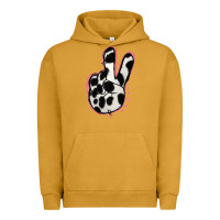 Pigment Peanut Butter Black White Dalmatian Peace Sign Urban Hoodie - Jasminsmagicworld