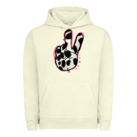 Pigment Pistachio Black White Dalmatian Peace Sign Urban Hoodie - Jasminsmagicworld