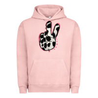 Pigment Salmon Black White Dalmatian Peace Sign Urban Hoodie - Jasminsmagicworld