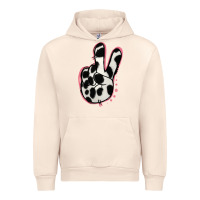 Sandshell Black White Dalmatian Peace Sign Urban Hoodie - Jasminsmagicworld