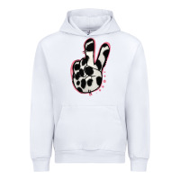 White Black White Dalmatian Peace Sign Urban Hoodie - Jasminsmagicworld