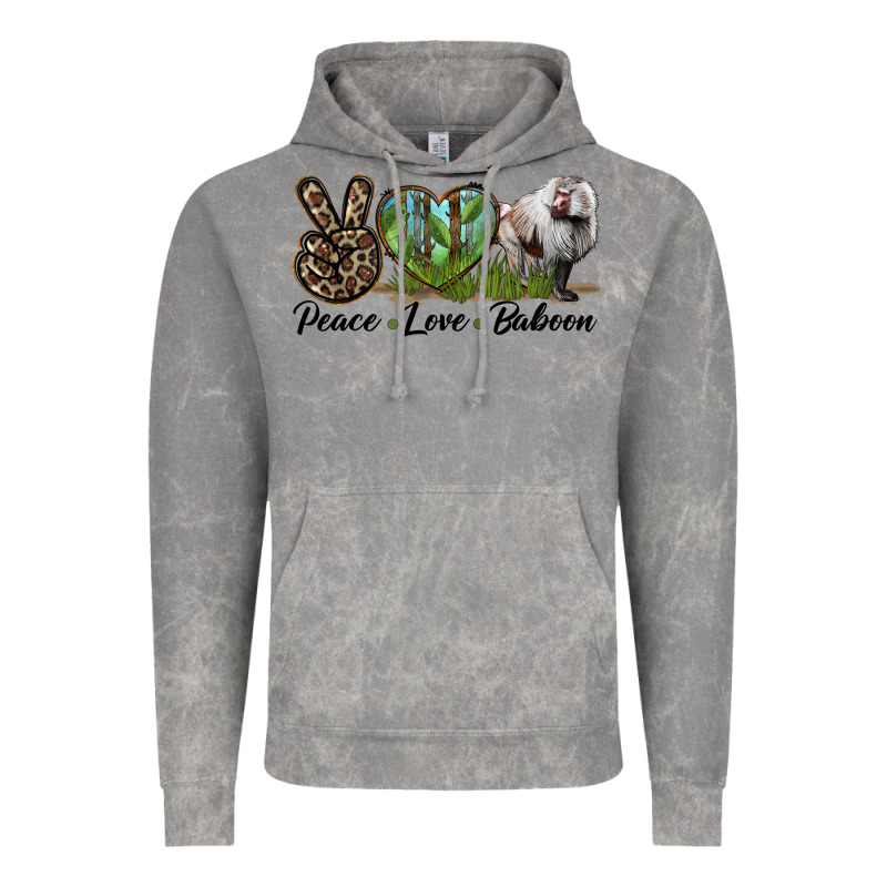 Leopard Peace Love Baboon Vintage Hoodie by LillyAllenDesigns | Teevron