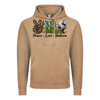 Vintage Coffee Leopard Peace Love Baboon Vintage Hoodie - LillyAllenDesigns