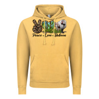 Vintage Mustard Leopard Peace Love Baboon Vintage Hoodie - LillyAllenDesigns