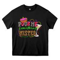 Black pour me something mister olivia Heavy Core Tee - OliviaCreatesArt