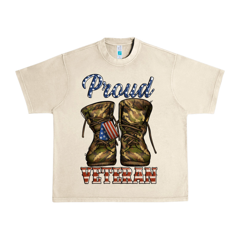 Proud Veteran Camo Shoes Urban Heavy Tee by Jasminsmagicworld | Teevron