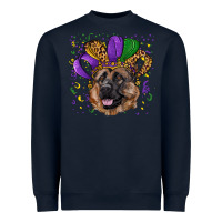 Navy Mardi gras hat german shepherd Heavyweight Sweatshirt - RanaPortraitStore
