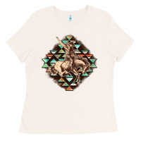 Bone Aztec symbol rodeo Ladies Tee - FaDigitalArtStudio