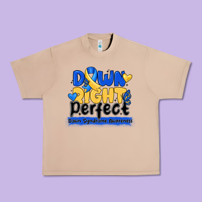 Down Right Perfect Down Syndrome Awareness Urban Heavy Tee Designed By Cowhidedigitalart