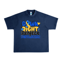 Navy down right perfect down syndrome awareness Urban Heavy Tee - CowhideDigitalArt