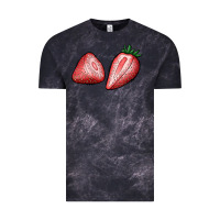 Cloud Black strawberries Vintage Tee - BundleAndBundleShop