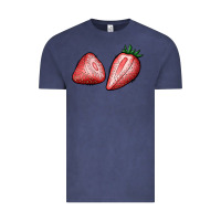 Vintage Denim strawberries Vintage Tee - BundleAndBundleShop