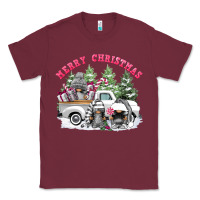 Burgundy merry christmas gnomies Classic Tee - FaDigitalArtStudio