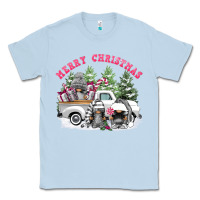 Dusty Blue merry christmas gnomies Classic Tee - FaDigitalArtStudio