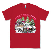 Red merry christmas gnomies Classic Tee - FaDigitalArtStudio